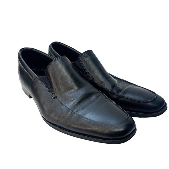 Gordon Rush Cole Leather Loafers Slip On Men's Size 12 Black Color Career - Picture 1 of 11
